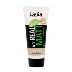 DELIA It`s Real Matt Podkład matujący odżywczo-nawilżający 102 Natural 30 ml