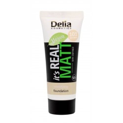 DELIA It`s Real Matt Podkład matujący odżywczo-nawilżający 101 Porcelain 30 ml