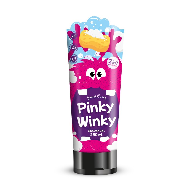 SWEET CANDY Szampon i żel pod prysznic 2w1 - Pinky Winky 250 ml