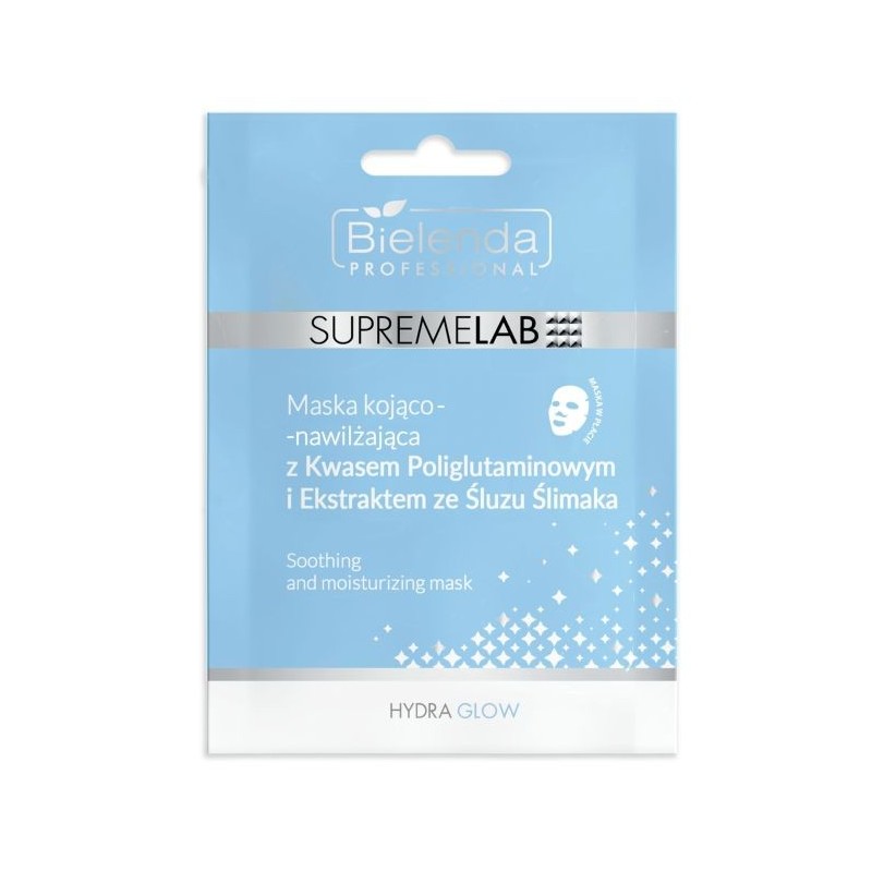 BIELENDA PROFESSIONAL Supremelab Hydra Glow Maska kojąco - nawilżająca do twarzy - w płacie