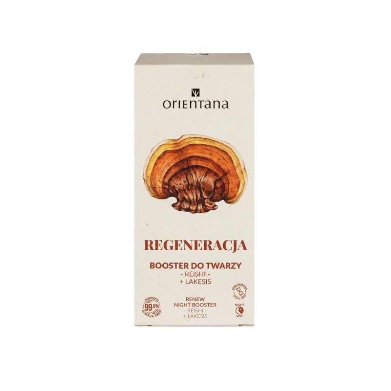 ORIENTANA Booster do twarzy REGENERACJA na noc - Reishi + Lakesis 30 ml