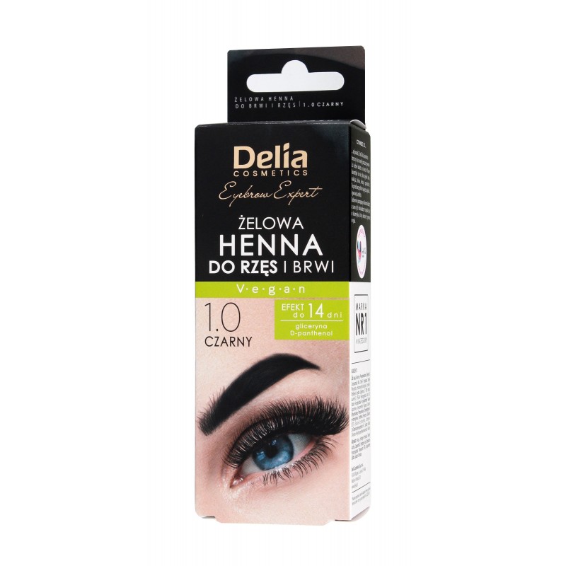 DELIA Henna do brwi i rzęs żelowa 1.0 czarny 15 ml