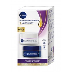 NIVEA Zestaw DUO Modelujący krem przeciwzmarszczkowy 65+ (krem na dzień 50 ml + krem na noc 50 ml)