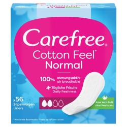 CAREFREE Cotton Feel Aloe Wkładki higieniczne - normal 1op.-56szt.