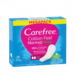 CAREFREE Cotton Feel Aloe Wkładki higieniczne - normal 1op.-76szt.