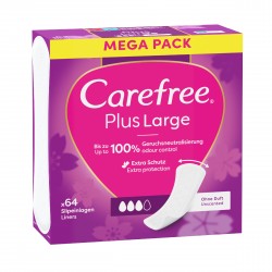 CAREFREE Plus Large Wkładki higieniczne - bezzapachowe 1op.-64szt