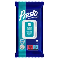 PRESTO Clean and Go Ściereczki nawilżane do łazienki 1 op. - 55 szt.