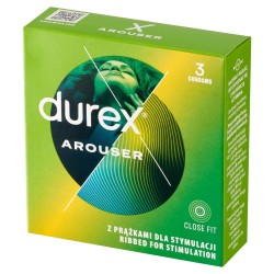 DUREX Arouser Prezerwatywy z prążkami 1 op.- 3 sztuki