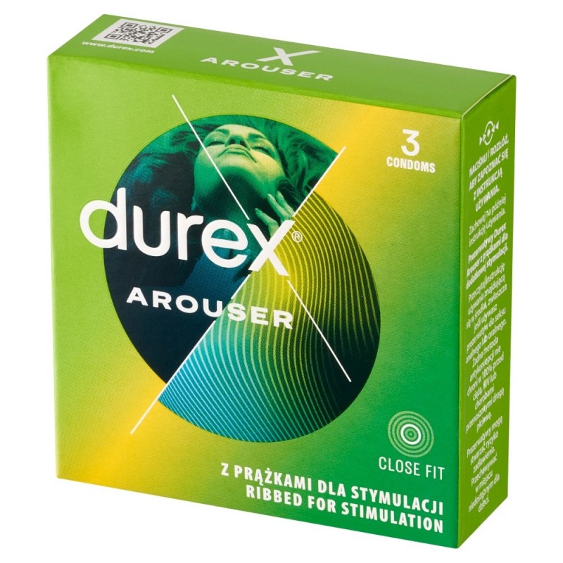 DUREX Arouser Prezerwatywy z prążkami 1 op.- 3 sztuki