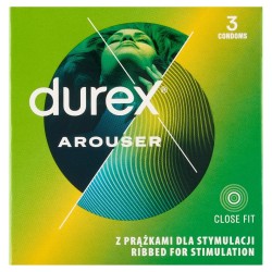 DUREX Arouser Prezerwatywy z prążkami 1 op.- 3 sztuki