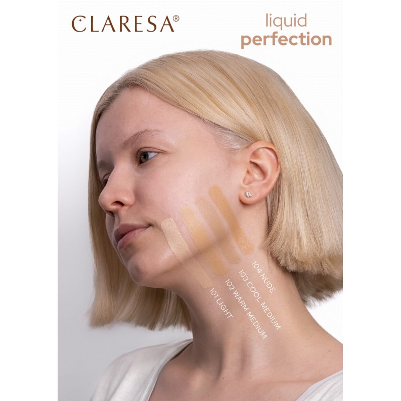 CLARESA Liquid Perfect 2w1 Korektor i podkład kryjący nr 101 34g