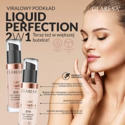 CLARESA Liquid Perfect 2w1 Korektor i podkład kryjący nr 101 34g