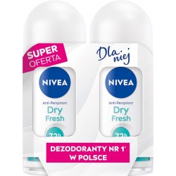 NIVEA Antyperspirant damski w kulce DUO Dry Fresh  2x50 ml