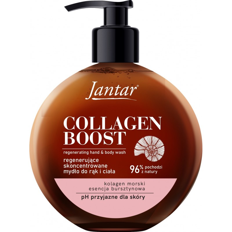 FARMONA Jantar Collagen Boost Regenerujące mydło do rąk i ciała z esencją bursztynową i kolagenem morskim 400 ml