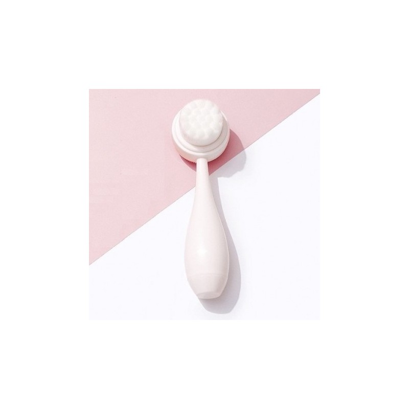 ECARLA Szczotka do mycia twarzy dwustronna - silikonowa SCZ13K