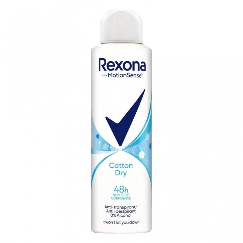 REXONA Cotton Dry Antyperspirant damski w sprayu, 150 ml