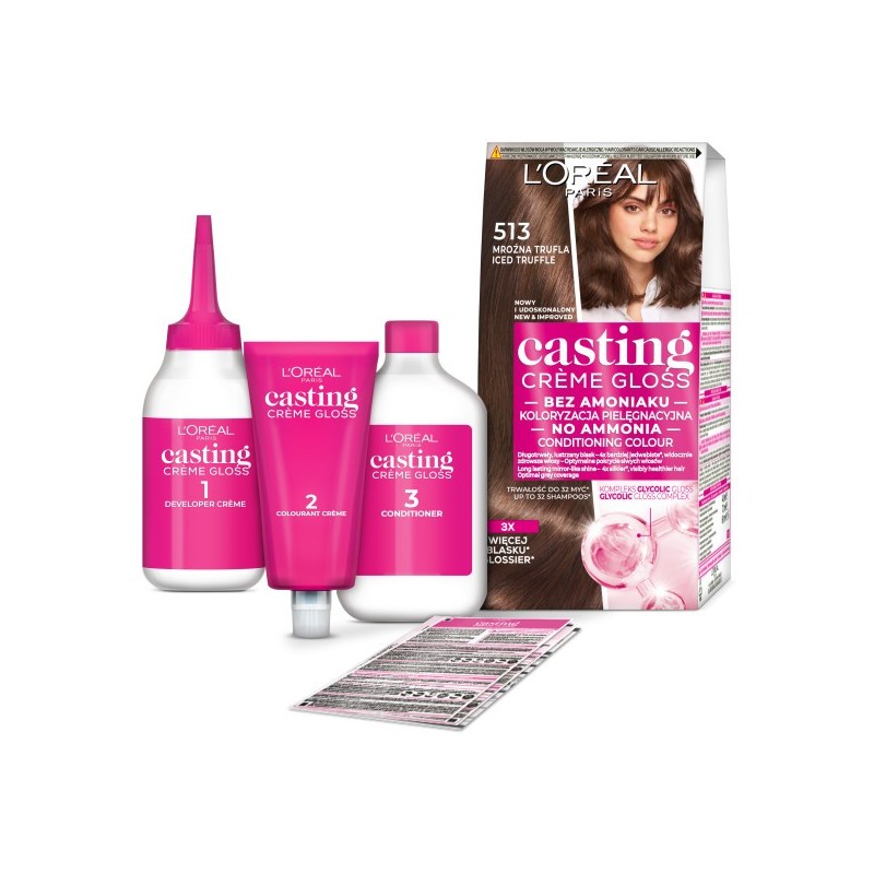 LOREAL Casting Creme Gloss Krem koloryzujący 513 Mroźna Trufla