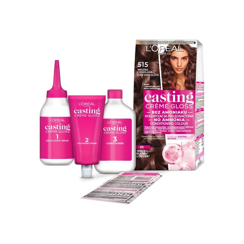 LOREAL Casting Creme Gloss Krem koloryzujący 515 Mroźna Czekolada