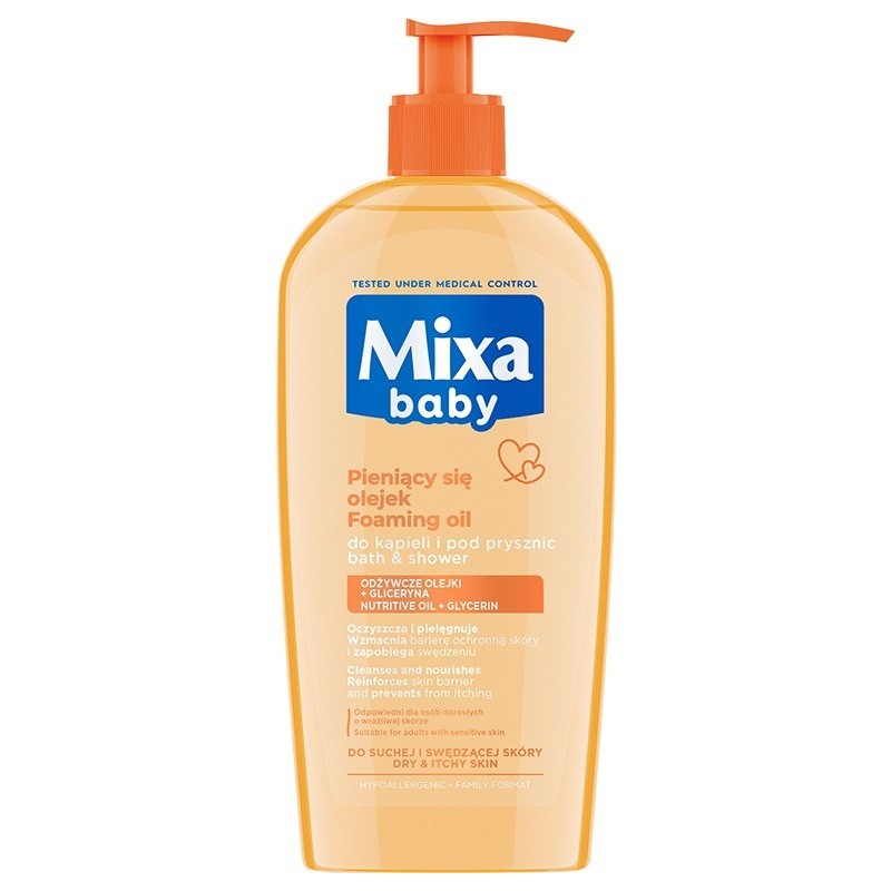 MIXA Baby Pieniący się olejek do kąpieli i pod prysznic 400 ml
