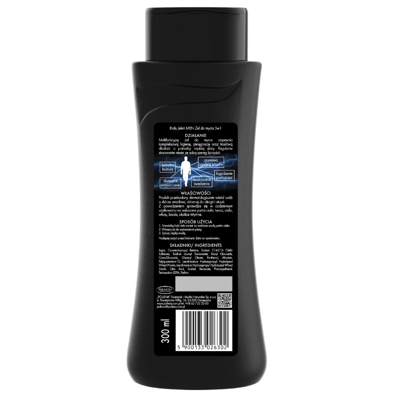 POL BIAŁY J.FOR MEN żel do mycia 5w1 300ml