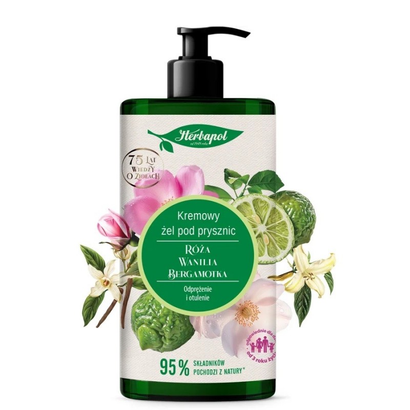HERBAPOL Żel p/p Róża-Wanilia-Bergamotka 740ml