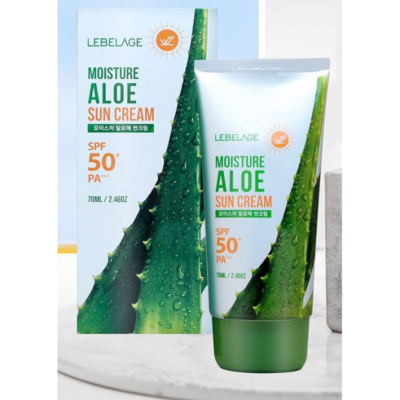 LEBELAGE Krem do twarzy SPF 50+ Moisture Aloe Sun