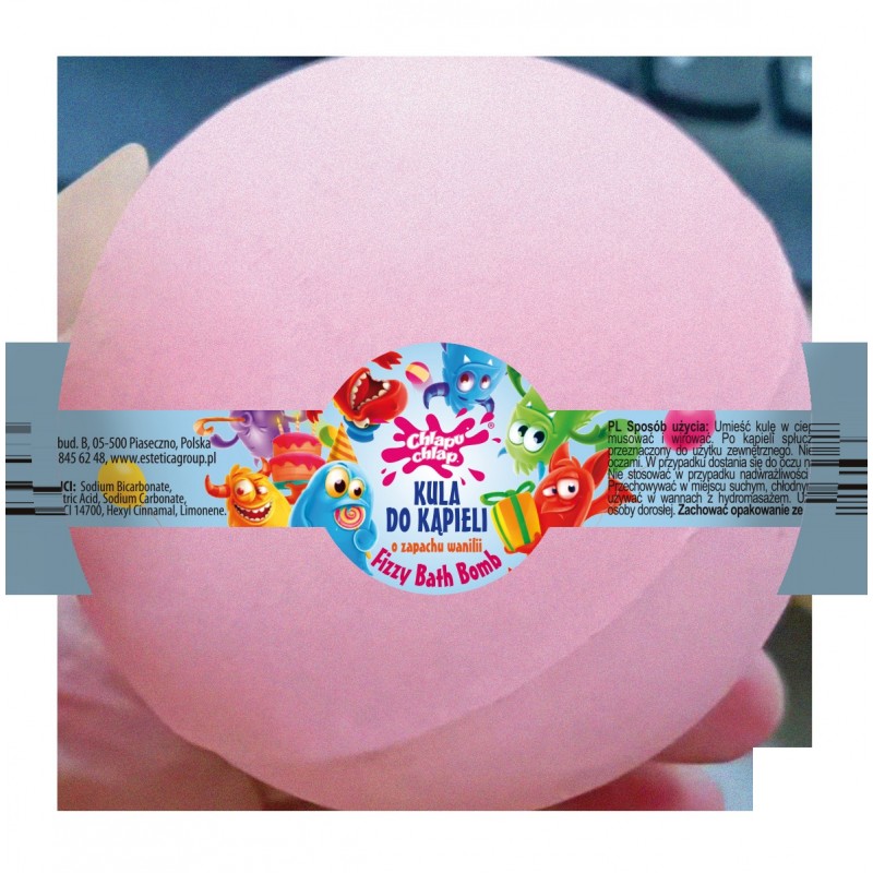 CHLAPU CHLAP Bath Bomb Kula musująca do kąpieli o zapachu wanilii 180 g