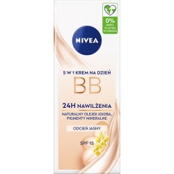 NIVEA 24H Nawilżenia Krem BB 5w1 na dzień - odcień jasny 50 ml