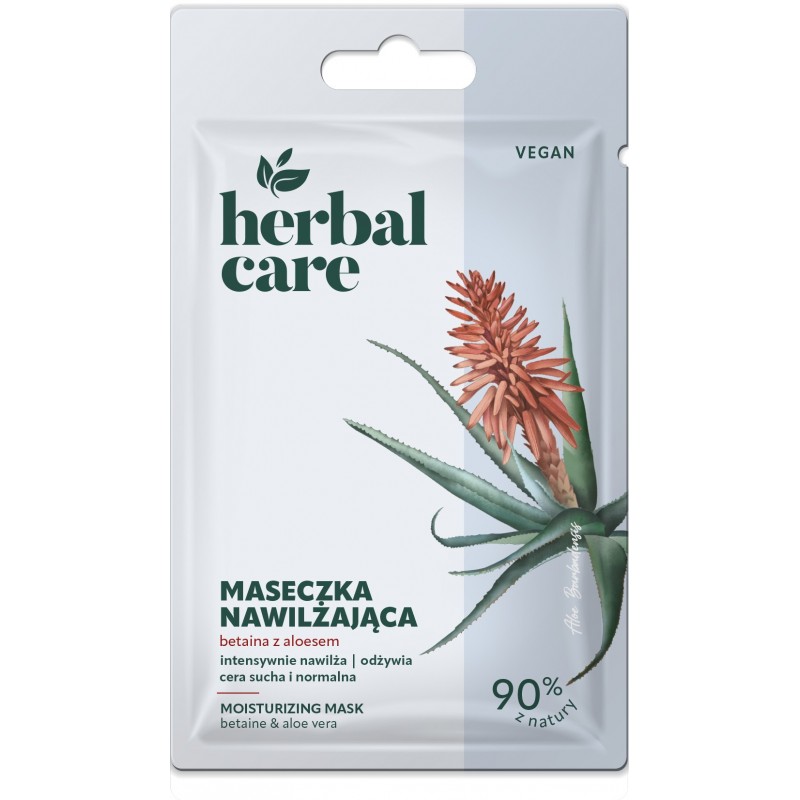 HERBAL CARE Vegan Nawilżająca Maseczka na twarz - Betaina z Aloesem 7 g