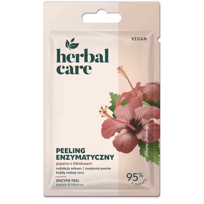 HERBAL CARE Vegan Peeling enzymatyczny do twarzy - Papaina z Hibiskusem 7 g