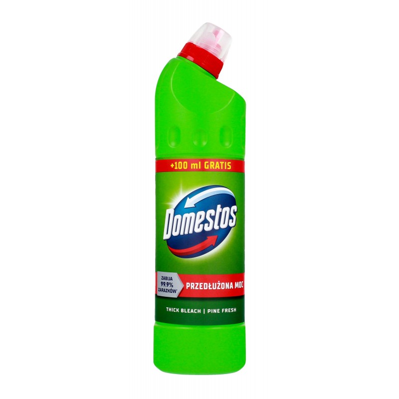 DOMESTOS Przedłużona Moc Płyn czyszcząco-dezynfekujący do toalet Pine Fresh 600 ml+100 ml GRATIS