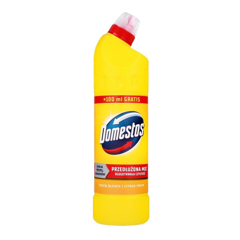 DOMESTOS Przedłużona Moc Płyn czyszcząco-dezynfekujący do toalet Citrus Fresh 600 ml+100 ml GRATIS