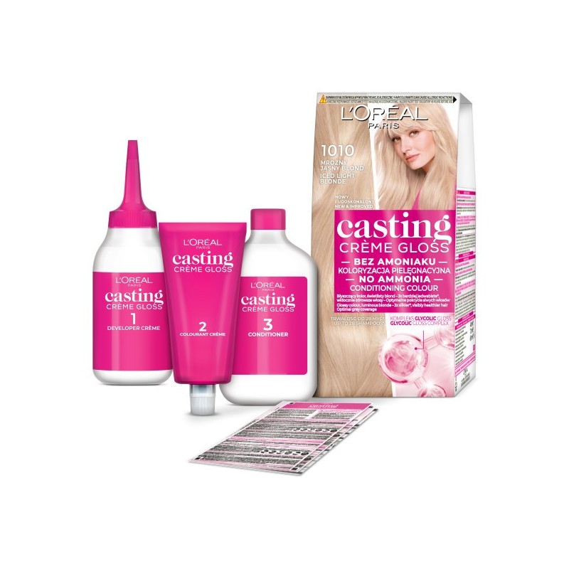 LOREAL Casting Creme Gloss Krem koloryzujący nr 1010 Lodowy Blond