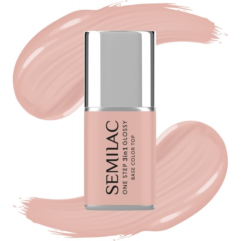 SEMILAC One Step Glossy 3in1 Lakier hybrydowy do paznokci S450 Light Peach 7 ml