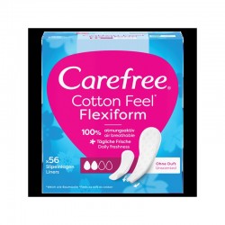 CAREFREE Cotton Feel Flexiform Wkładki higieniczne bezzapachowe 1 op. - 56 szt.