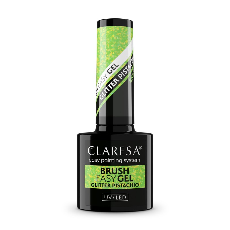 CLARESA Brush Easy Gel Żel do paznokci - Glitter Pistachio 5 g