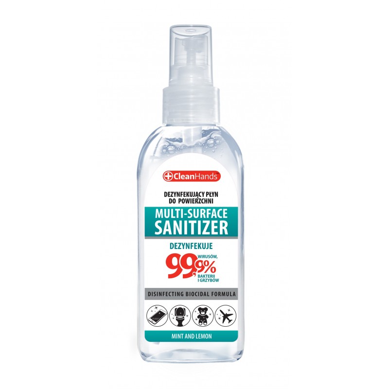 CLEANHANDS Multi-Surface Sanitizer Antybakteryjny spray do dezynfekcji powierzchni 100 ml