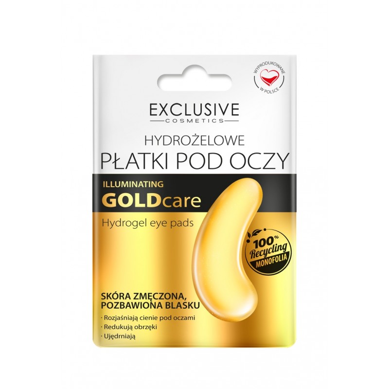 EXCLUSIVE COSMETICS Goldcare Illuminating Płatki hydrożelowe pod oczy Złote 1 para