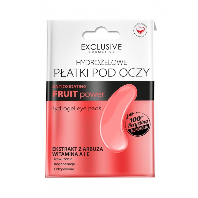 EXCLUSIVE COSMETICS Fruit Power Płatki hydrożelowe pod oczy Regenerujące 1 para