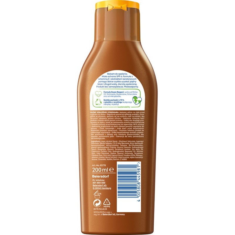 NIVEA SUN Balsam SPF  6 karotenowy 200ml&