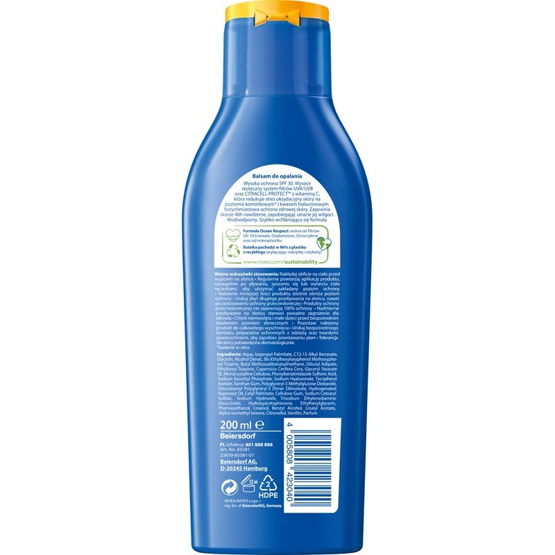 NIVEA Sun Balsam do opalania SPF 30 Protect&Moisture 200