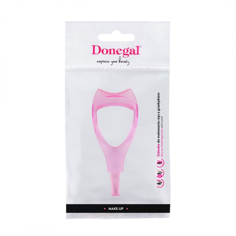 DONEGAL Aplikator - osłonka do malowania rzęs z grzebykiem 3w1 (4122)