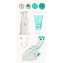 LUMINEO Professional Line Szczoteczka do twarzy Brush Pro turkusowa + Żel oczyszczajacy Lumineo do wszystkich typów cery 100 ml