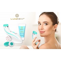 LUMINEO Professional Line Szczoteczka do twarzy Brush Pro turkusowa + Żel oczyszczajacy Lumineo do wszystkich typów cery 100 ml