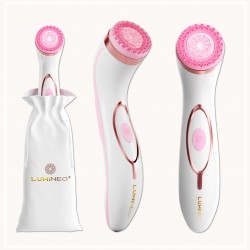 LUMINEO Professional Line Szczoteczka do twarzy Brush Pro różowa + Żel oczyszczajacy Lumineo do wszystkich typów cery 100 ml