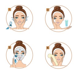 LUMINEO Professional Line Szczoteczka do twarzy Brush turkusowa + Żel oczyszczajacy Lumineo do wszystkich typów cery 100 ml