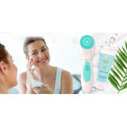 LUMINEO Professional Line Szczoteczka do twarzy Brush turkusowa + Żel oczyszczajacy Lumineo do wszystkich typów cery 100 ml