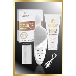 LUMINEO Professional Line Szczoteczka do twarzy Sonic Thermo Brush + Żel Lumineo do skóry delikatnej i wrażliwej