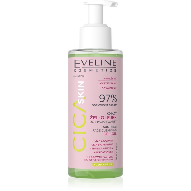 EVELINE CICA Skin Kojący Żel-olejek do mycia twarzy 145 ml
