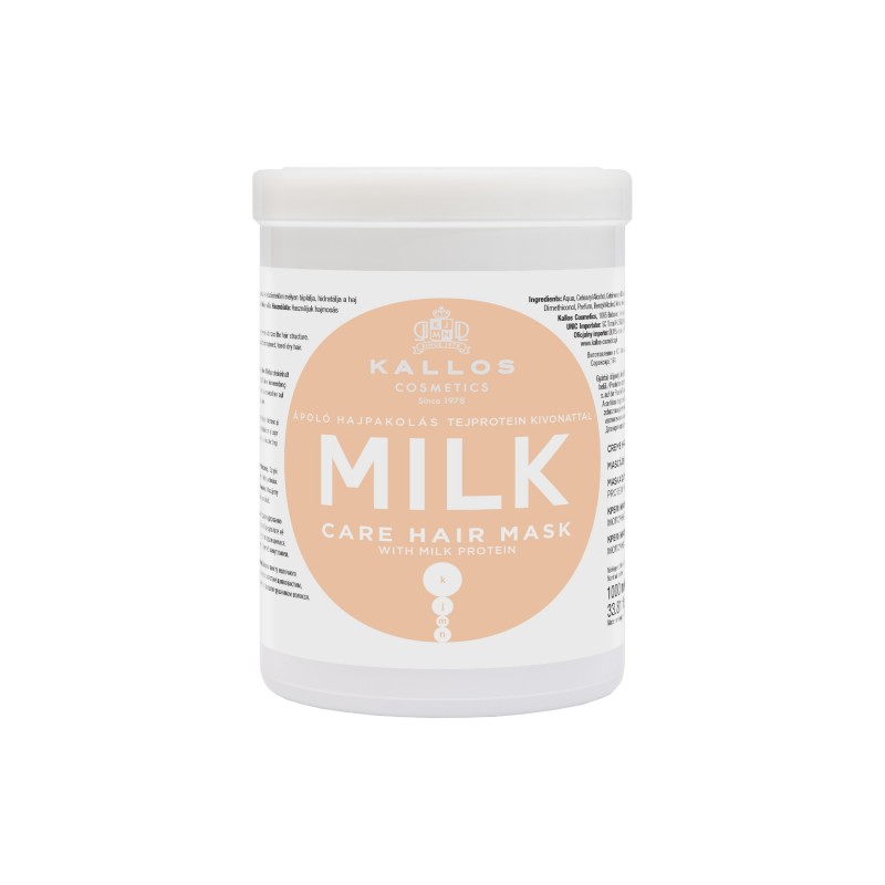 KALLOS Maska d/włosów 1000ml Milk  z prot.mleka